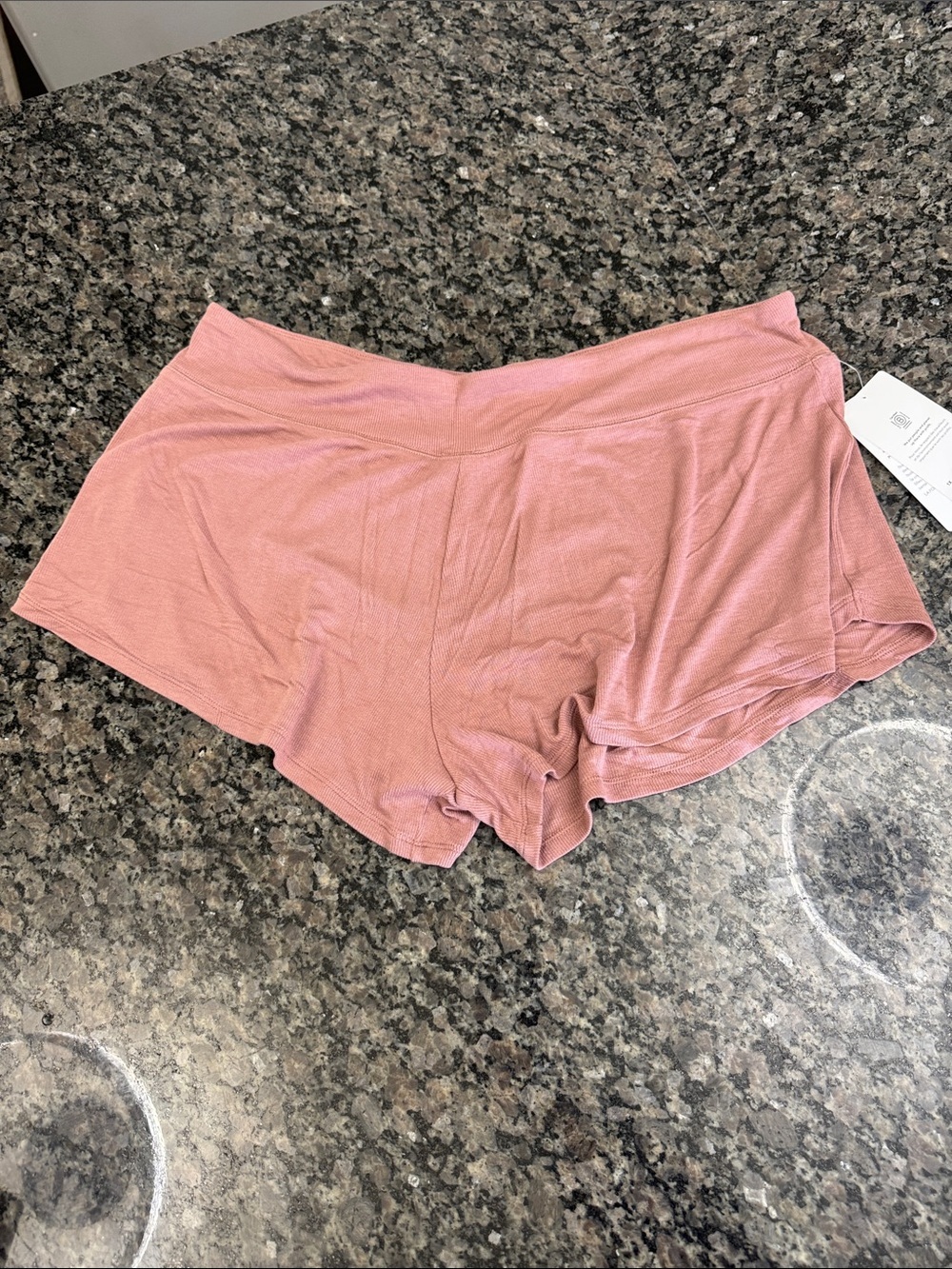 Athleta Ribbed well rested sleep shorts Lounge Shorts in Dusty Pink NWT 1X